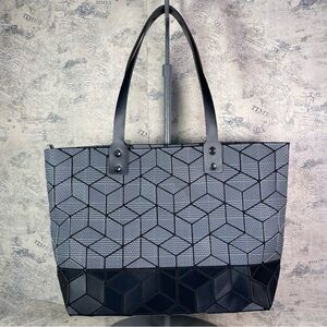 PATRIZIA LUCA Two Tone Geo Tote Bag